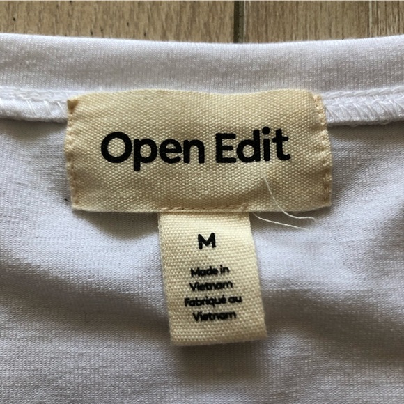 NWT Open Edit Bustier Square Neck Long Sleeve Top Size M - Picture 5 of 9